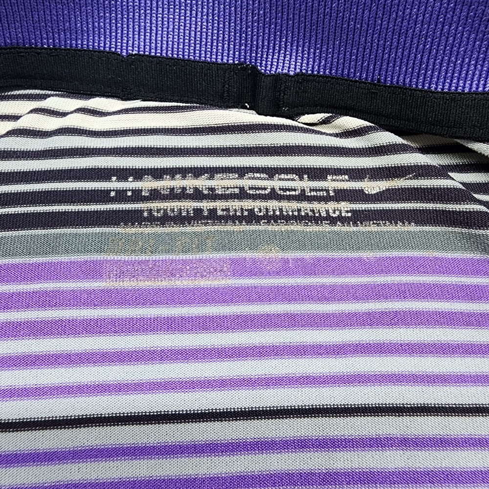 Nike Polo Shirt Golf Men's XL Tour Performance Striped Short Sleeve Hombre Golf - Picture 2 of 12